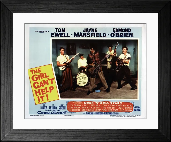 Framed Print : THE GIRL CAN'T HELP IT, Gene Vincent & His Blue Caps, 1956