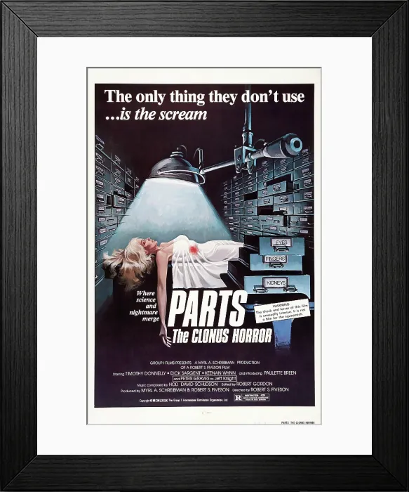 Framed Print : THE CLONUS HORROR, (aka PARTS - THE CLONUS HORROR), poster art, 1979. Group 1 International Distribution Organization Ltd. / courtesy Everett Collection Framed Print : THE CLONUS HORROR, (aka PARTS - THE CLONUS HORROR), poster art, 1979. Group 1 International Distribution Organization Ltd. / courtesy Everett Collection