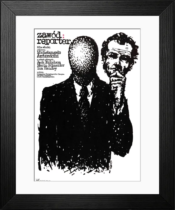 Framed Print : THE PASSENGER, (aka PROFESSIONE: REPORTER, aka ZAWOD: REPORTER), Polish poster art, 1975
