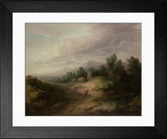 Framed Print : WOODED UPLAND LANDSCAPE, by Thomas Gainsborough, 1782, British painting, oil on canvas Framed Print : WOODED UPLAND LANDSCAPE, by Thomas Gainsborough, 1782, British painting, oil on canvas