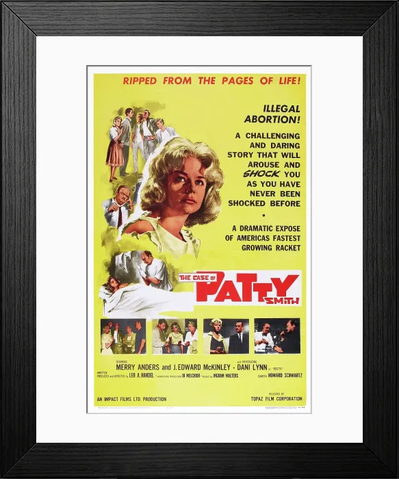 Framed Print : PATTY, (aka THE CASE OF PATTY SMITH), US poster art, top: Dani Lynn, 1962