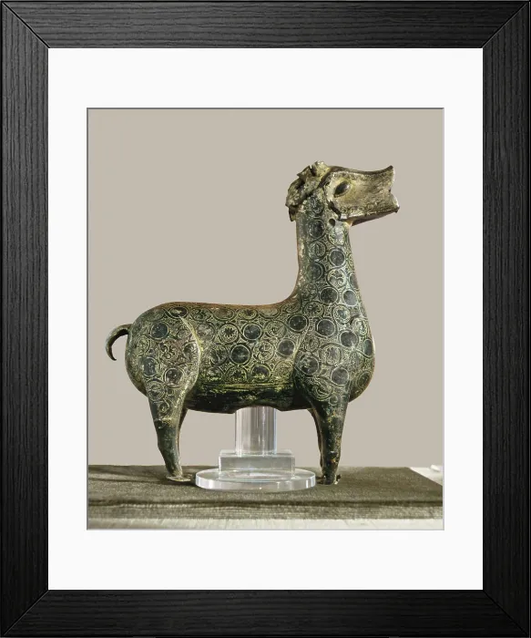 Framed Print : Deer of Cordoba. 2nd half 10th c. Hispano-Moresque art. Caliphate period. Sculpture on bronze. SPAIN. Madrid. National Museum of Archaeology. Proc: SPAIN. Cordoba. Medina Azahara Framed Print : Deer of Cordoba. 2nd half 10th c. Hispano-Moresque art. Caliphate period. Sculpture on bronze. SPAIN. Madrid. National Museum of Archaeology. Proc: SPAIN. Cordoba. Medina Azahara