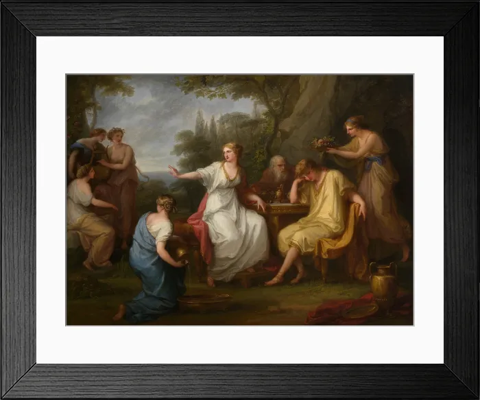 Framed Print : THE SORROWS OF TELEMACHUS, by Angelica Kauffmann, 1783, Swiss painting, oil on canvas