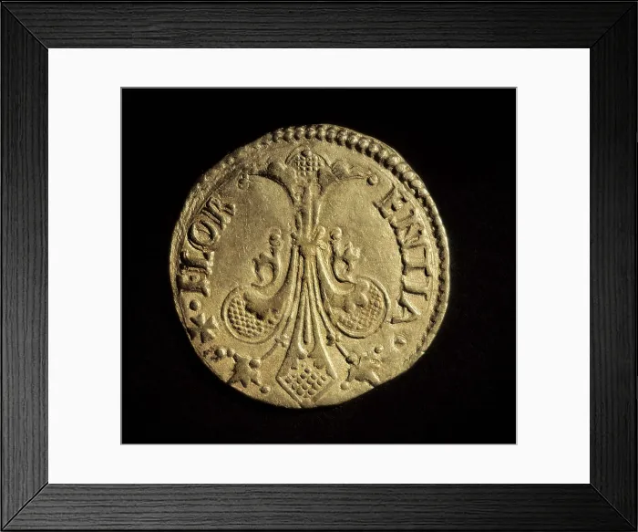 Framed Print : Italian coin florin (1484). Fleur de lis. Coin. Private Collection. AISA / Everett Collection**US SALES ONLY** Framed Print : Italian coin florin (1484). Fleur de lis. Coin. Private Collection. AISA / Everett Collection**US SALES ONLY**
