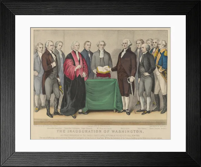 Framed Print : Inauguration of Washington as First President of the United States, April 30, 1789