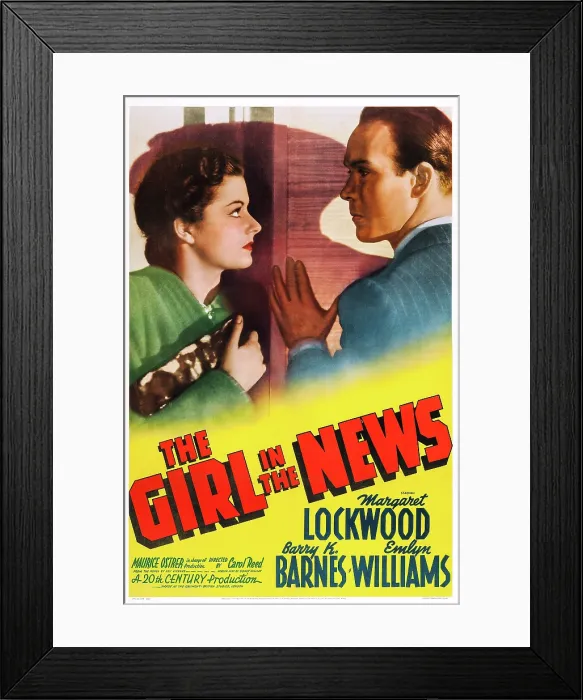 Framed Print : GIRL IN THE NEWS, (aka THE GIRL IN THE NEWS), US poster, from left: Margaret Lockwood, Barry K