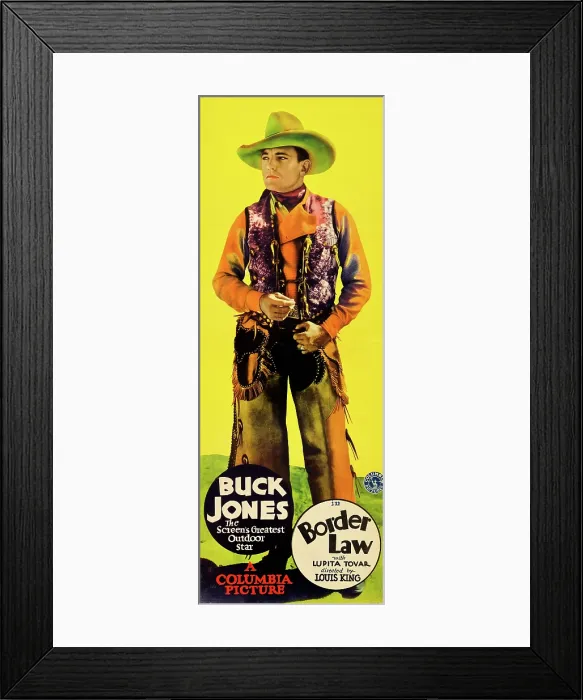 Framed Print : BORDER LAW, Buck Jones on insert poster, 1931 Framed Print : BORDER LAW, Buck Jones on insert poster, 1931