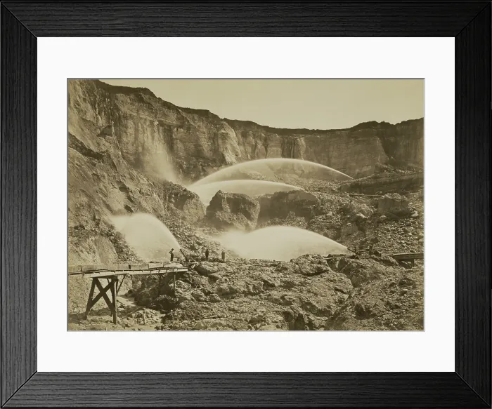 Framed Print : Malakoff Diggings, in Nevada County, was the largest hydraulic mining operation in California