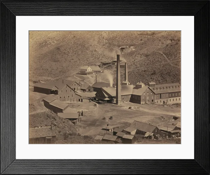 Framed Print : Gould & Curry Mill, Virginia City, Nevada, in 1868 photo by Timothy OSullivan