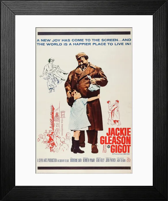 Framed Print : GIGOT, US poster art, from left: Diane Gardner, Jackie Gleason, 1962. TM & Copyright 20th Century-Fox Film Corp. All rights reserved /  courtesy Everett Collection
