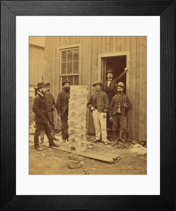 Framed Print : Silver bullion bricks were the final product of the silver milling process. These were photographed in Colorado, ca. 1870-1880 (BSLOC_2020_1_44) Framed Print : Silver bullion bricks were the final product of the silver milling process. These were photographed in Colorado, ca. 1870-1880 (BSLOC_2020_1_44)