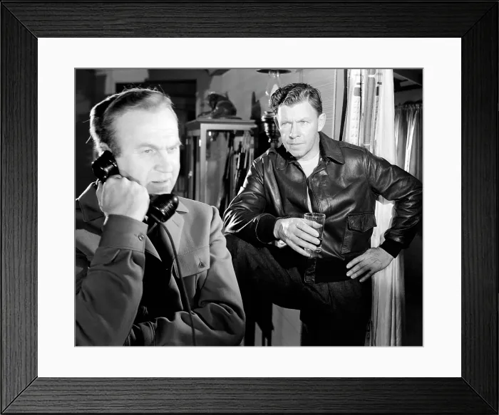 Framed Print : BORDER INCIDENT, from left: Howard DaSilva, George Murphy, 1949