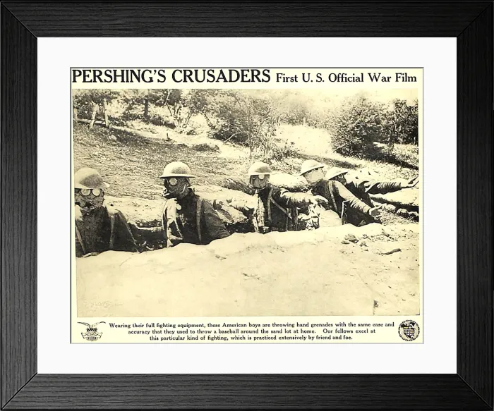 Framed Print : PERSHING'S CRUSADERS, lobbycard, 1918