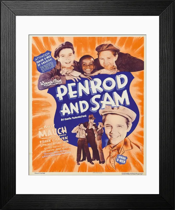 Framed Print : PENROD AND SAM, bottom right: Billy Mauch on window card, 1937