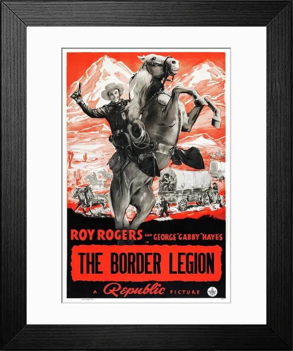 Framed Print : THE BORDER LEGION, US poster, Roy Rogers, 1940