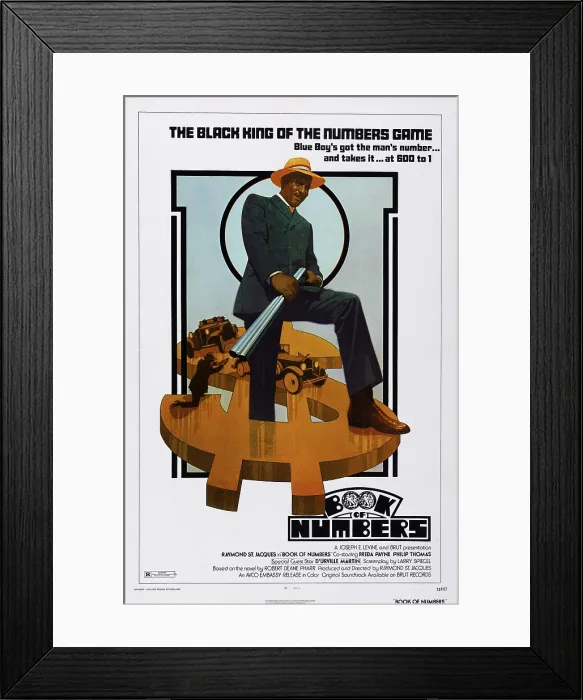 Framed Print : BOOK OF NUMBERS, US poster, Raymond St. Jacques, 1973