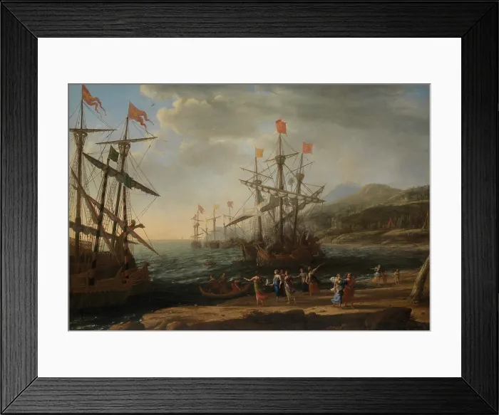 Framed Print : TROJAN WOMEN SETTING FIRE TO THEIR FLEET, by Claude Lorrain, 1643, French painting, oil on canvas Framed Print : TROJAN WOMEN SETTING FIRE TO THEIR FLEET, by Claude Lorrain, 1643, French painting, oil on canvas