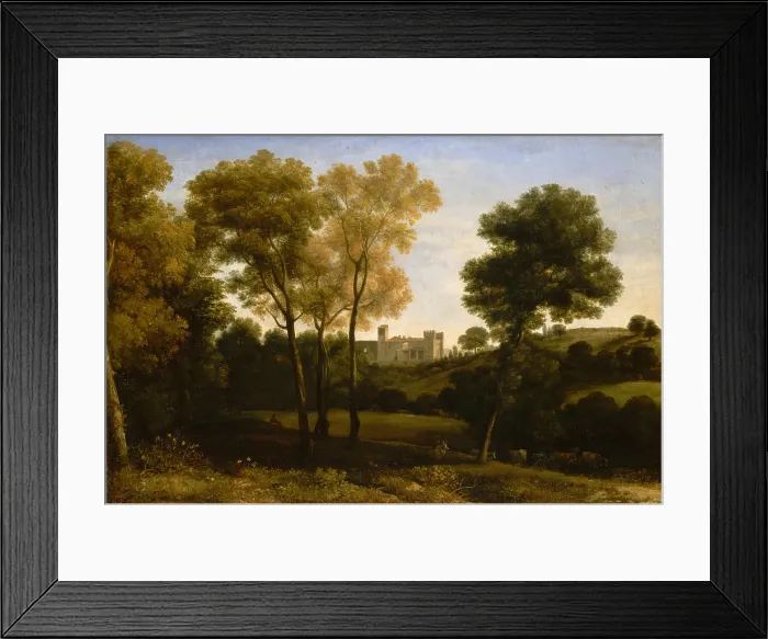 Framed Print : VIEW OF LA CRESCENZA, by Claude Lorrain, 1648-50, French painting, oil on canvas. The estate and house outside Rome belonged to the aristocratic Crescenzi family Framed Print : VIEW OF LA CRESCENZA, by Claude Lorrain, 1648-50, French painting, oil on canvas. The estate and house outside Rome belonged to the aristocratic Crescenzi family