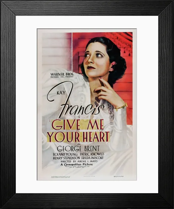 Framed Print : GIVE ME YOUR HEART, US poster art, Kay Francis, 1936