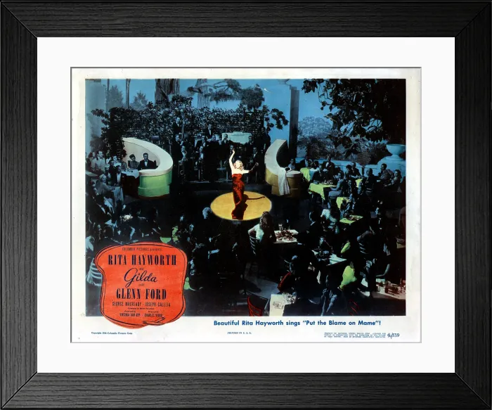 Framed Print : GILDA, Rita Hayworth, 1945 Framed Print : GILDA, Rita Hayworth, 1945
