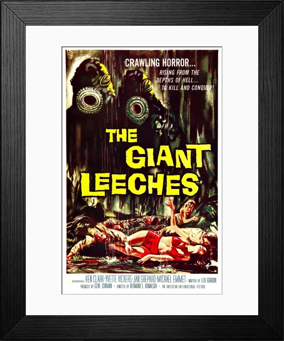 Framed Print : THE GIANT LEECHES, (aka ATTACK OF THE GIANT LEECHES), US poster, 1959