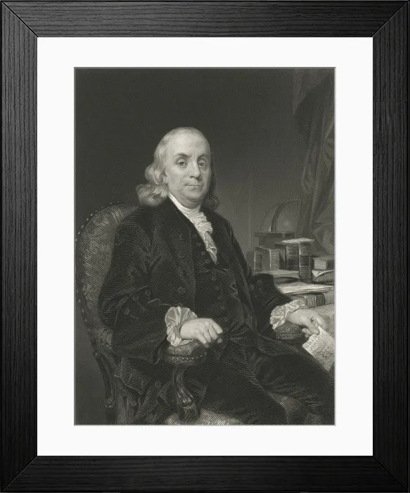 Framed Print : American Revolution, First Continential Congress, Philadelphia, Sept. 5, to Oct. 26, 1774. Benjamin Franklin was one of 67 delegates to the 1st Continential Congress Framed Print : American Revolution, First Continential Congress, Philadelphia, Sept. 5, to Oct. 26, 1774. Benjamin Franklin was one of 67 delegates to the 1st Continential Congress