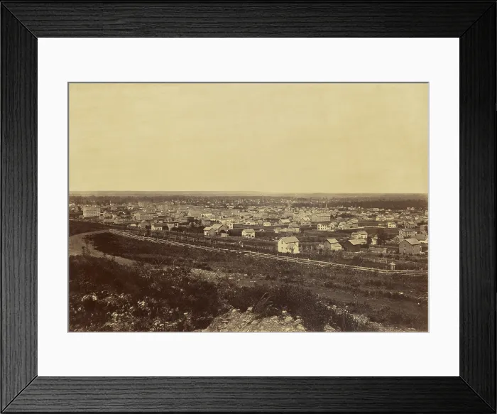 Framed Print : Lawrence, Kansas, in 1867, photograph. Its founding by settlers of the abolitionist Massachusetts Emigrant Aid Society in 1854, cast the citys fate in the US Civil War era