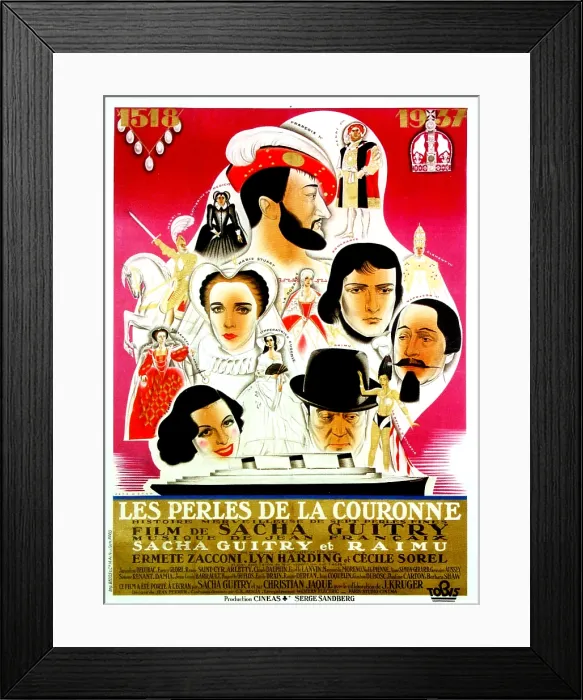 Framed Print : THE PEARLS OF THE CROWN, (aka LES PERLES DE LA COURONNE), French poster, 1937 Framed Print : THE PEARLS OF THE CROWN, (aka LES PERLES DE LA COURONNE), French poster, 1937