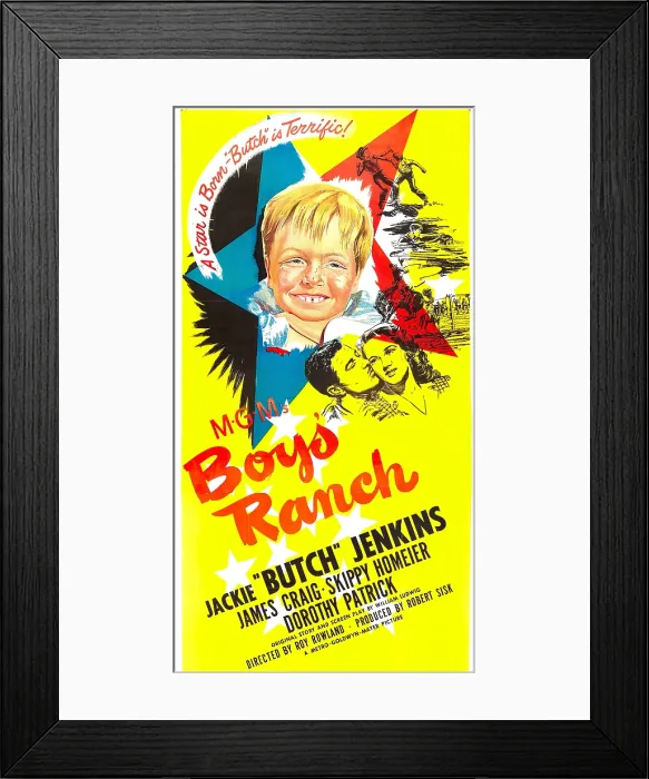 Framed Print : BOYS RANCH, US poster, center from top: Jackie Butch Jenkins, James Craig, Dorothy Patrick, 1946 Framed Print : BOYS RANCH, US poster, center from top: Jackie Butch Jenkins, James Craig, Dorothy Patrick, 1946