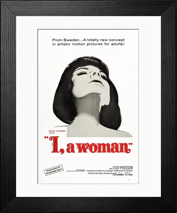 Framed Print : I, A WOMAN, (aka JEG - EN KVINDE), US poster, Essy Persson, 1965