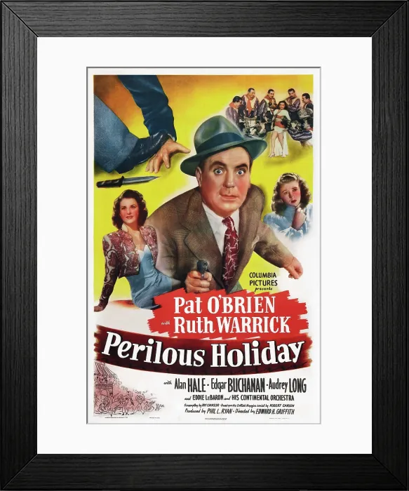 Framed Print : PERILOUS HOLIDAY, US poster art, from left: Ruth Warrick, Pat O'Brien, Audrey Long, 1946 Framed Print : PERILOUS HOLIDAY, US poster art, from left: Ruth Warrick, Pat O'Brien, Audrey Long, 1946
