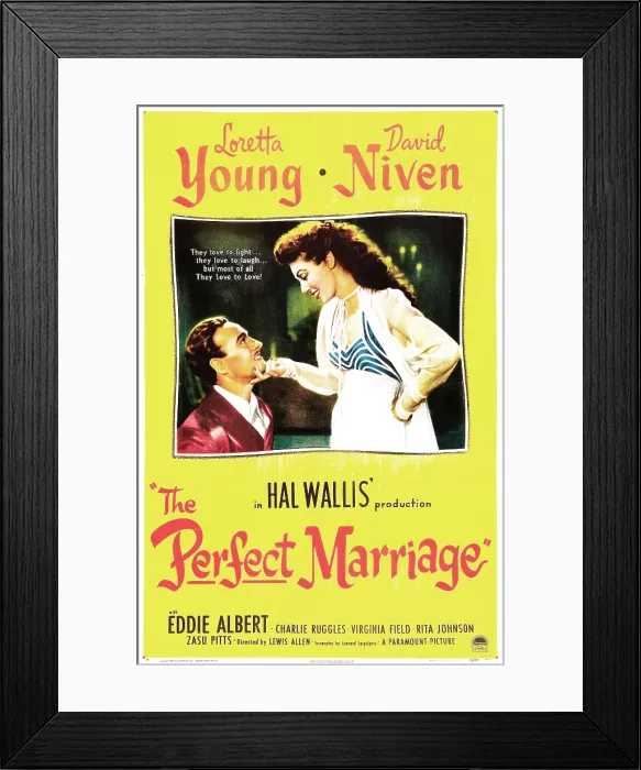 Framed Print : THE PERFECT MARRIAGE, US poster, David Niven, Loretta Young, 1946