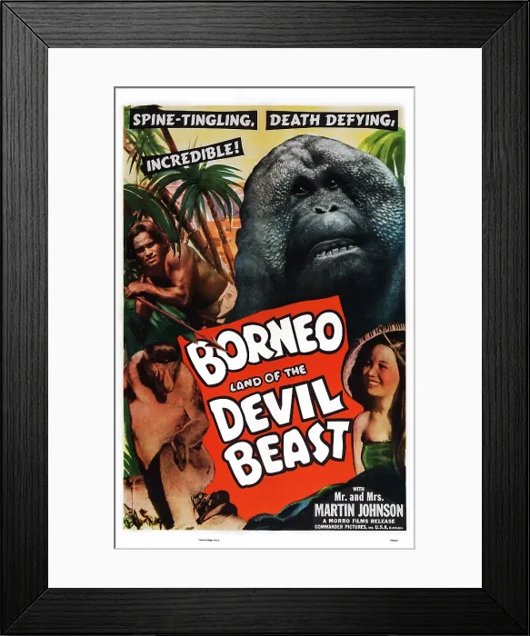 Framed Print : BORNEO, US poster art, 1937. TM and copyright 20th Century Fox Film Corp. All rights reserved  /  Courtesy: Everett Collection