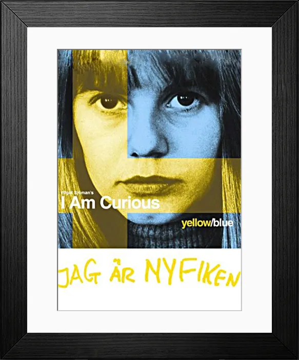 Framed Print : I AM CURIOUS (YELLOW / BLUE), (aka I AM CURIOUS (YELLOW), aka JAG AR NYFIKEN-EN FILM I GULT), Lena Nyman, 1969 Framed Print : I AM CURIOUS (YELLOW / BLUE), (aka I AM CURIOUS (YELLOW), aka JAG AR NYFIKEN-EN FILM I GULT), Lena Nyman, 1969
