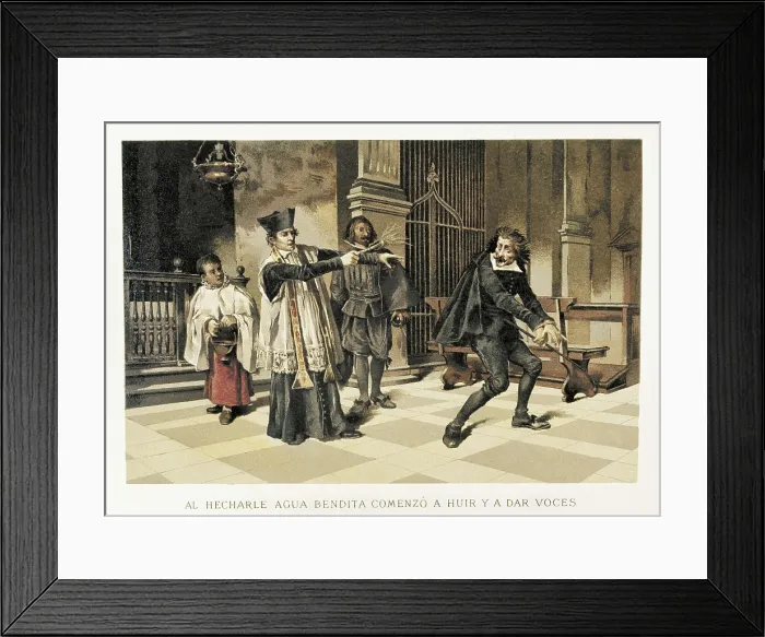 Framed Print : QUEVEDO y VILLEGAS, Francisco de (1580-1645). Illustration of the work 'El alguacil alguacilado'. Painting. AISA / Everett Collection**US SALES ONLY**