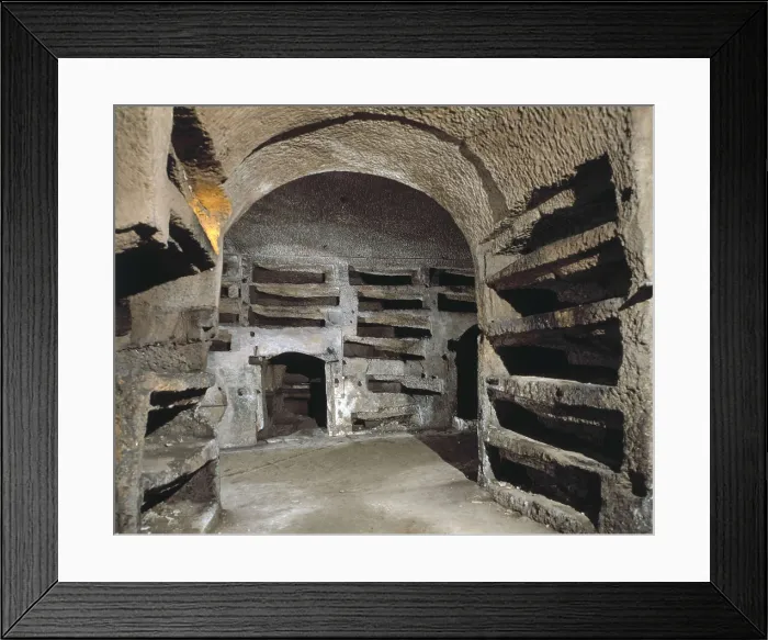 Framed Print : ITALY. Naples. Catacombs of St. Gennaro. Paleo-christian art. Architecture. AISA / Everett Collection**US SALES ONLY**