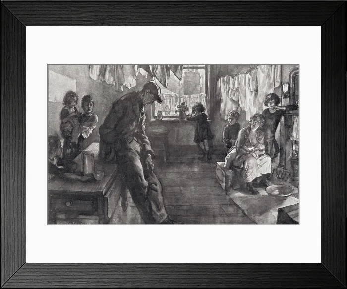 Framed Print : United Kingdom (19th c.). Society. An unemployed coming back home. AISA / Everett Collection**US SALES ONLY** Framed Print : United Kingdom (19th c.). Society. An unemployed coming back home. AISA / Everett Collection**US SALES ONLY**