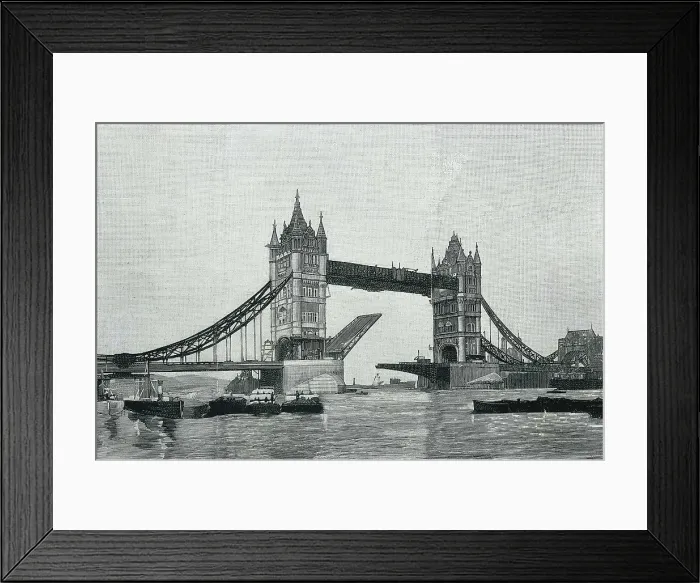 Framed Print : London. Inauguration of Tower Bridge on June 30, 1894. Engraving. AISA / Everett Collection**US SALES ONLY** Framed Print : London. Inauguration of Tower Bridge on June 30, 1894. Engraving. AISA / Everett Collection**US SALES ONLY**