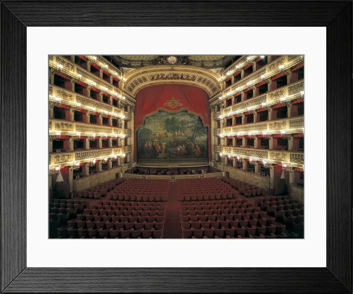 Framed Print : ITALY. Naples. San Carlo Theatre. Teatro San Carlo. Baroque art. Architecture. AISA / Everett Collection**US SALES ONLY**