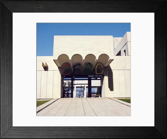 Framed Print : SERT, Josep Llus (1902-1983). Fundaci Joan Mir. 1972-1975. SPAIN. Barcelona. Fundaci Mir (Joan Mir foundation). Gate. Rationalism. Architecture