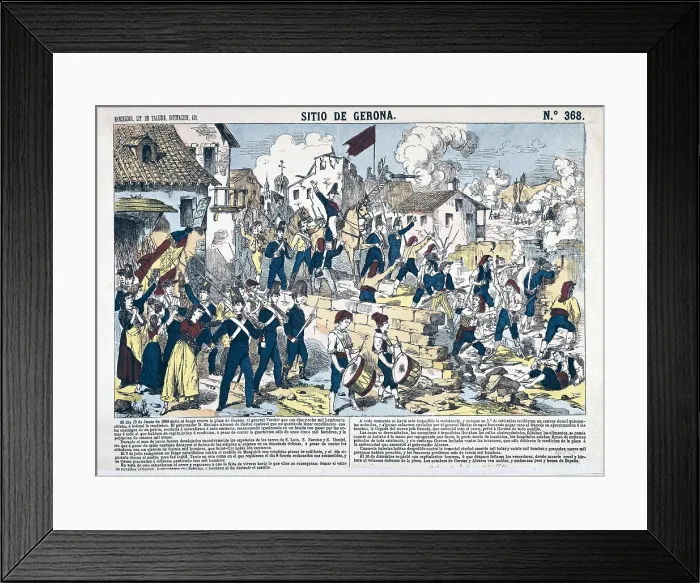 Framed Print : Spain. War of Independence. Siege of Girona (June-December 1809). Etching. SPAIN. Madrid. National Library. AISA / Everett Collection**US SALES ONLY**