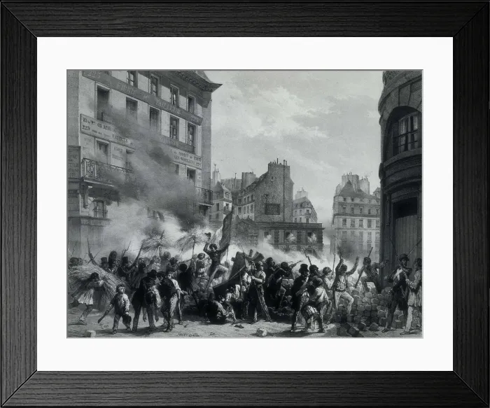 Framed Print : France. Revolution of 1848. Fight and taking of the Palace of Water in the Royal Palace Square of Paris. AISA / Everett Collection**US SALES ONLY**