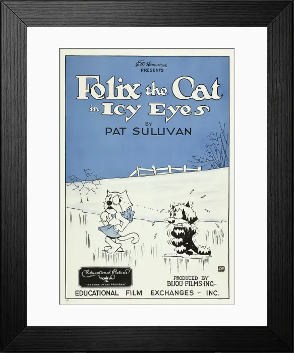 Framed Print : ICY EYES, l-r: Peaches, Felix the Cat on US poster art, 1927 Framed Print : ICY EYES, l-r: Peaches, Felix the Cat on US poster art, 1927