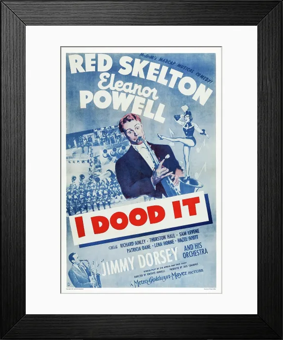 Framed Print : I DOOD IT, US poster art, from bottom left: Jimmy Dorsey, Red Skelton, Eleanor Powell, 1943