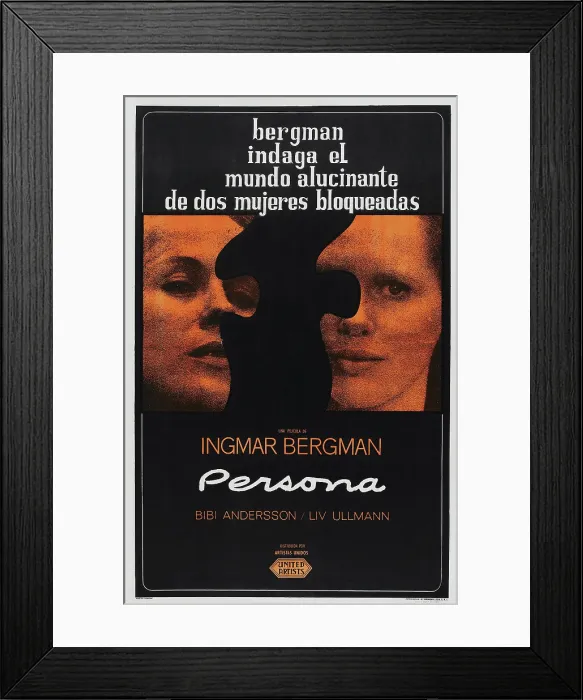 Framed Print : PERSONA, Argentinan poster, Bibi Andersson, Liv Ullmann, 1966 Framed Print : PERSONA, Argentinan poster, Bibi Andersson, Liv Ullmann, 1966