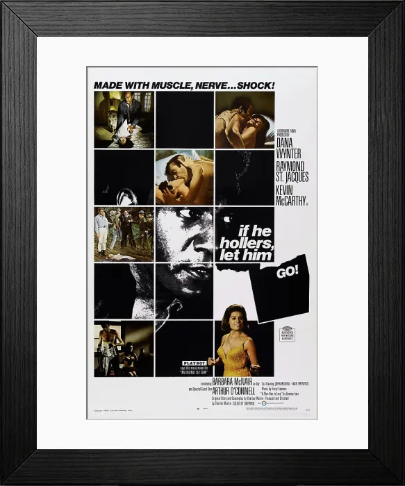 Framed Print : IF HE HOLLERS, LET HIM GO!, US poster, Barbara McNair (bottom right), 1968 Framed Print : IF HE HOLLERS, LET HIM GO!, US poster, Barbara McNair (bottom right), 1968