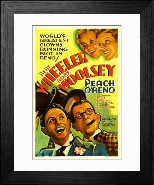 Framed Print : PEACH O'RENO, bottom from left: Robert Woolsey, Bert Wheeler, top from left: Dorothy Lee, Zelma O'Neal, 1931