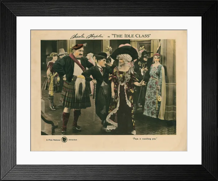 Framed Print : THE IDLE CLASS, lobbycard, from left: Mack Swain, Charles Chaplin, Edna Purviance, 1921 Framed Print : THE IDLE CLASS, lobbycard, from left: Mack Swain, Charles Chaplin, Edna Purviance, 1921