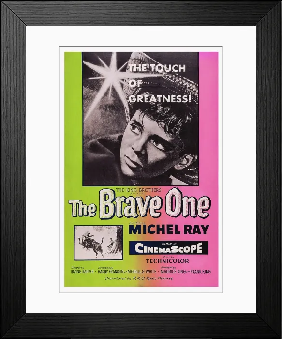 Framed Print : THE BRAVE ONE, US poster art, Michel Ray, 1956