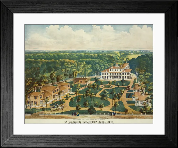 Framed Print : Wilberforce University, Xenia, Ohio, 1856-60, was founded in a converted hotel on 54 acres of a resort property Framed Print : Wilberforce University, Xenia, Ohio, 1856-60, was founded in a converted hotel on 54 acres of a resort property
